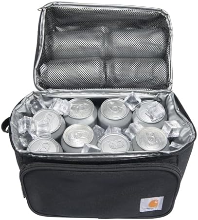 Carhartt Camping Cooler, Worksite Lunch Box, Soft Shell Lunch Bag for Construction Sites, Work and Everyday Use, Black