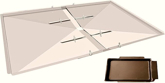 Replacement Grease Tray Set for Bbq Grill Models from Nexgrill, Dyna Glo, Kenmore, Backyard Grill, BHG, Uniflame and Others (16-19.50 inches)