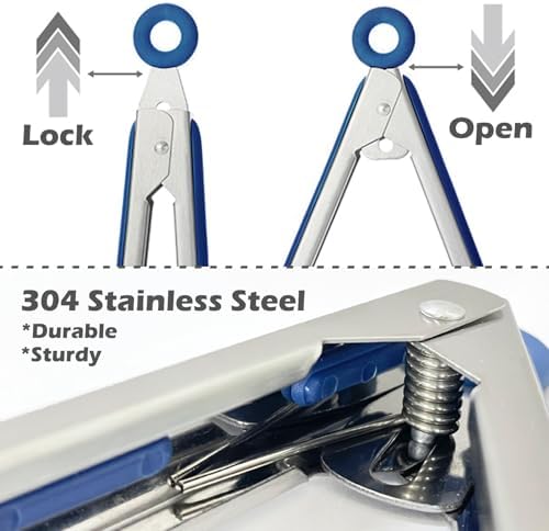 12" Kitchen Tongs for Cooking with Silicone Tips, Serving Tong for Salad