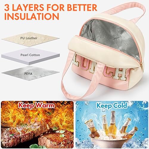 Lunch Bag for Women Insulated For Men PU leather Small Office Work lunch
