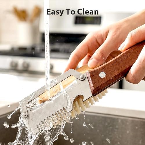 2026 Upgrade Vegetable Peeler With Wooden Handle, Stainless Steel Wide Blade Potato and Carrot Peeler, 3-in-1 Veggie Peeler With Scallion Shredder and Bottle Opener for Kitchen, Camping and Trave