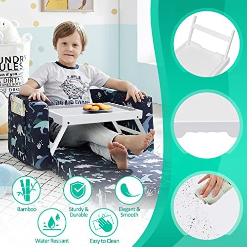 Artmeer FSC 100% Bamboo Bed Tray with Folding Legs, X-Large, White