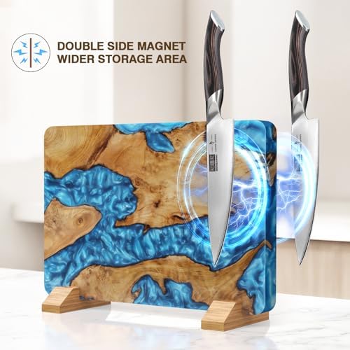HOSHANHO Resin Magnetic Knife Block, Double Sided Magnetic Knife Holder