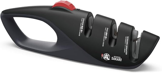 MITSUMOTO SAKARI Japanese Adjustable 5-Angle Knife Sharpener, 3-Stage Kitchen Knife Sharpeners For Kitchen Scissors And Knives, Professional Sharpening Tool With Angle-Lock Technology