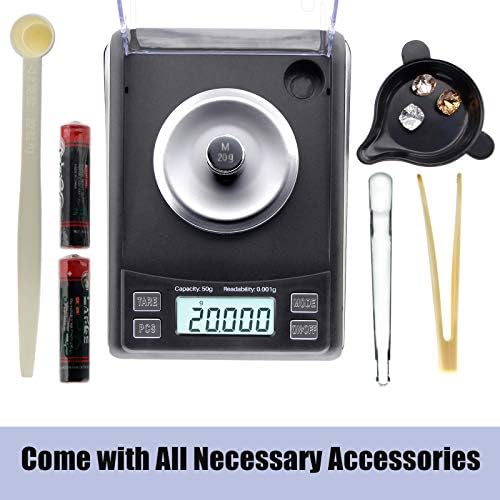 Fuzion Milligram Scale 50g/0.001g, Powder Scale with 6 Accessories