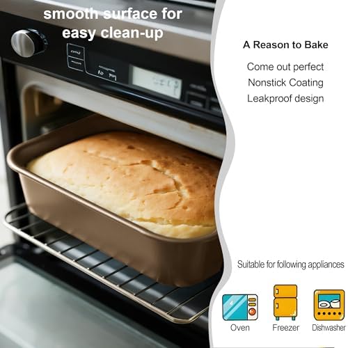 Baking Pan, 2PCS Nonstick Sheet Cake Pan for Kitchen(12.5’’ X 10’’ X 2.4’’)