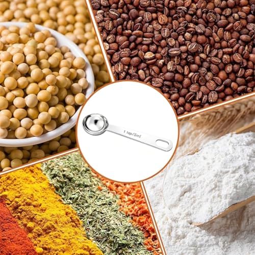 6PCS Measuring Spoons Set(1 Tsp, 5ml), Teaspoon Measuring Spoons Stainless Steel Short Compact Kitchen Scoops for Spices, Baking, and Everyday Cooking