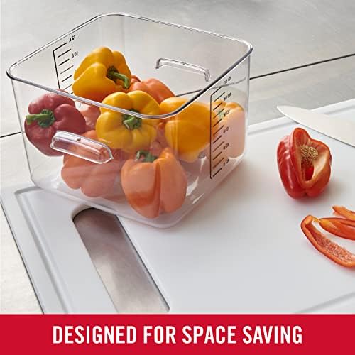 Rubbermaid Commercial Products Square Food Container, 12-Quart, Clear