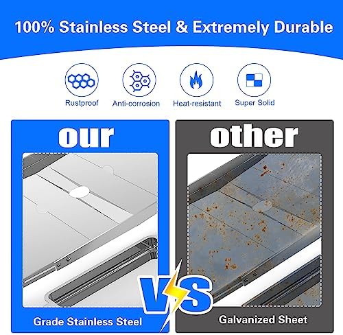 Grease Tray Replacement with Catch Pan for Dyna Glo Grill Adjustable Length