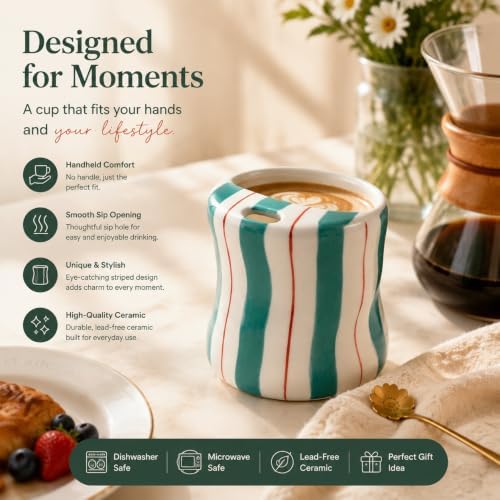 Espresso Cups Ceramic Coffee Mug Series European Striped Dot Coffee Cup And Saucer Mug Cake Plate Afternoon Tea Set Tea Cup And Saucer (Light green)