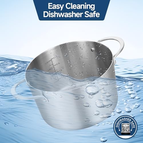 LOLYKITCH 5-Quart Stock Pot with Lid | Tri-Ply Stainless Steel
