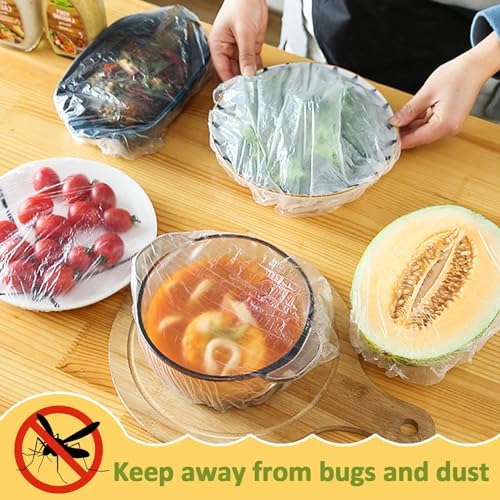 MAQIHAN 300 Bowl Covers for Bread Proofing - Medium Plastic Wrap for Food