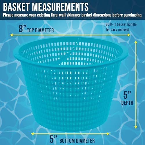 U.S. Pool Supply Swimming Pool Blue Plastic Skimmer Replacement Basket 2 Pk