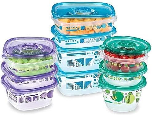 Glad GladWare MatchWare Food Storage Containers, 20 Piece Variety Pack