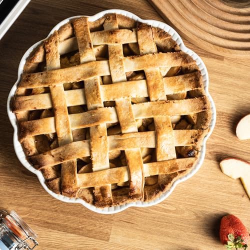 Pie Pan for Baking, 9 Inch Ceramic Pie Dish Non-Stick