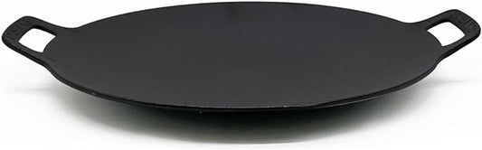 13-Inch Korean BBQ Grill Pan, Cast Iron Griddle for Indoor and Outdoor Stovetop Use