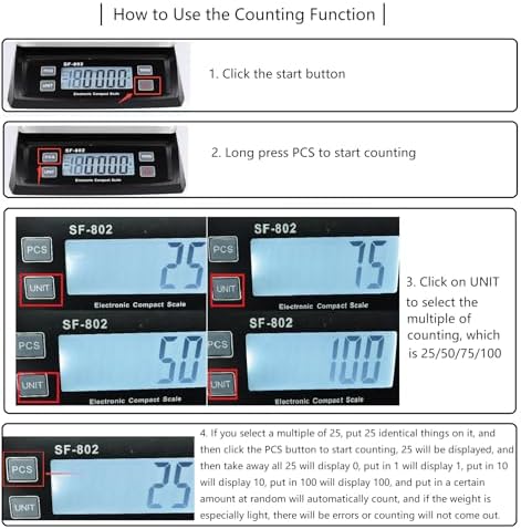 Copkim Large Digital Kitchen Scale 66LB 30kg Commercial Food Scale, Black