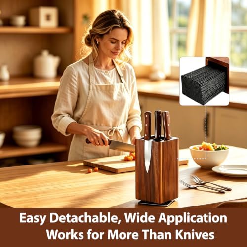 Magnetic Knife Block, 360° Rotating Knife Holder without Knives