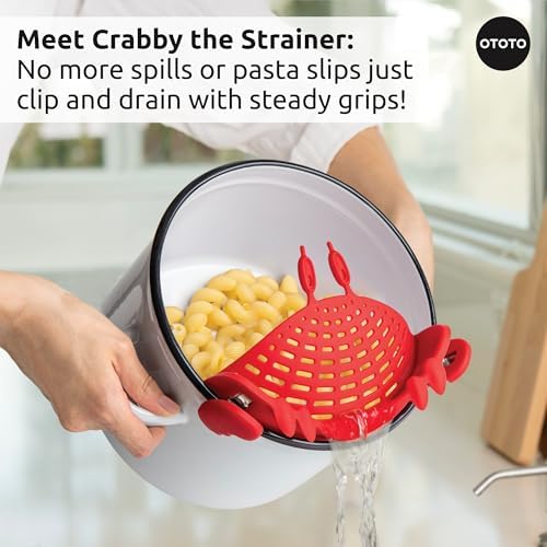 OTOTO Prep Pals Bundle of Red the Crab, Nessie, Crabby - Cute Kitchen Accessories, Kitchen Gadgets, Spoon Rest for Stove Top, Soup Ladle, Pasta Strainer, Funny Unique Gifts, Cooking Gifts