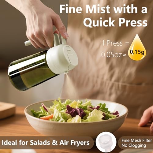 SWEET VIEW Olive Oil Dispenser and Oil Sprayer 16oz/470ml