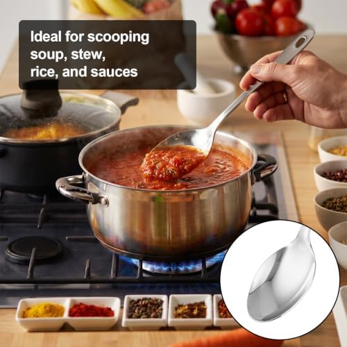 Kirecoo 2PCS Stainless Steel Serving Spoons Set, Solid & Slotted
