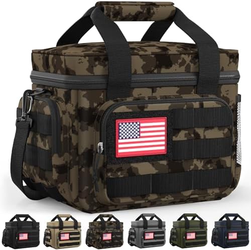 HOTOR Lunch Box Men Women Tactical Insulated Lunch Bag Camouflage Brown 8L