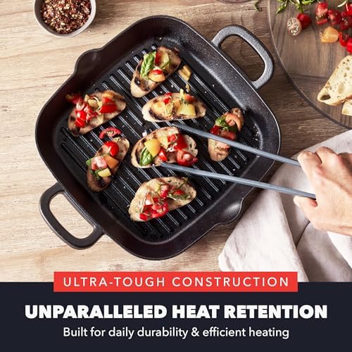 GreenPan x Bobby Flay 11" Pre-Seasoned Cast Iron Square Grill Pan