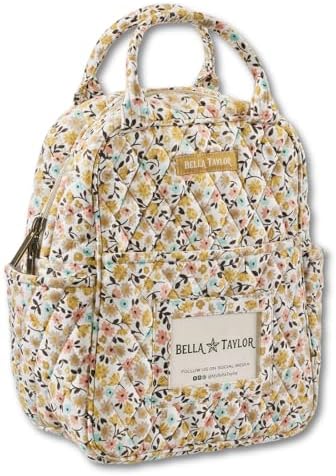Bella Taylor Lunch Tote, Quilted Lunch Bag, Prairie Meadow