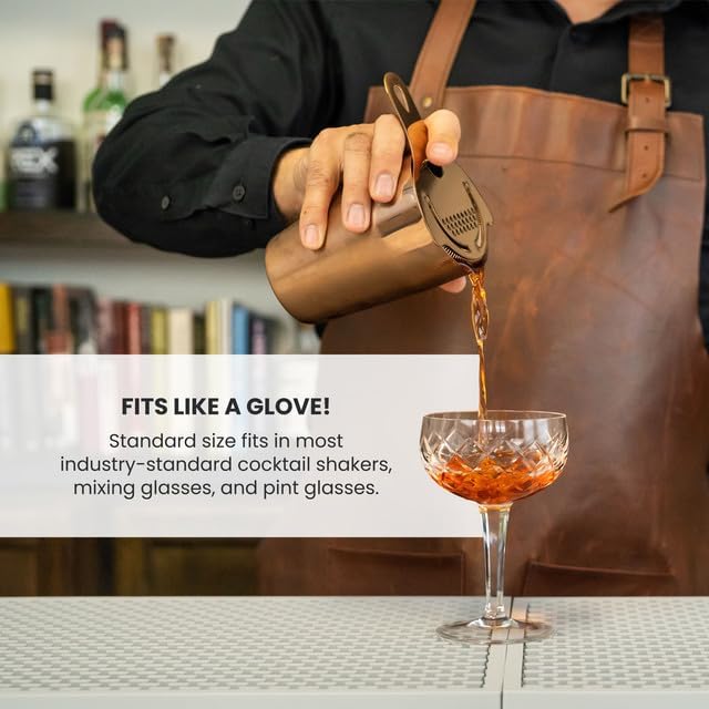 A Bar Above Hawthorne Strainer for Cocktails, Bar Strainer Cocktail, High-Density Spring, Mirrored Stainless Steel Finish, Drink Strainer, Cocktail Strainer for Boston Shakers & Mixing Glasses, 6 Pack