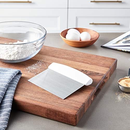 Mercer Culinary Millennia Bench Scraper, 5 7/8 Inch x 3 1/2 Inch Blade, White Handle