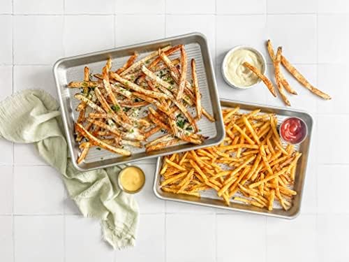 USA Pan Nonstick Half Sheet Pan and Quarter Sheet Pan, Set of 2, Aluminized Steel