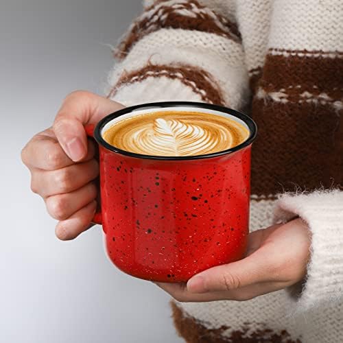 Lyellfe Set of 6 Ceramic Coffee Mugs with Handle