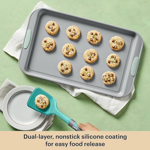 Pyrex 3-Piece Metal Cookie & Muffin Sheet Bakeware Set, Sage