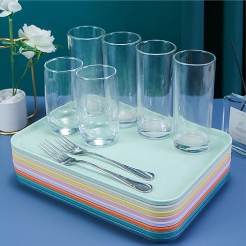 Lyellfe 8 Pack Fast Food Serving Tray, 15 by 10-Inch