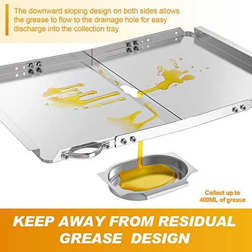 Replacement Grease Tray with Catch Pan for Dyna Glo Grill Replacement Parts, 24-30" Universal Drip Pan for 4 5 Burner Gas Grill Nexgrill Replacement Parts, Grill Tray for Kenmore BHG Expert Grill