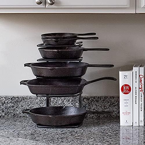 Lodge Cookware Organizer 5-Tier Storage Rack, Matte Black