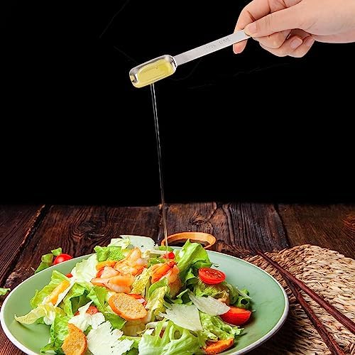 2Pcs 1 Teaspoon Stainless Steel Single Measuring Spoon 5 ML Teaspoon Rectangular Individual Measuring Spoons (1Tsp | 5 ML | 5 cc | 1/3 Tablespoon)