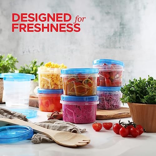 Tafura Freezer Containers, 10 Pack, 16 Oz, Leakproof BPA-Free Lids