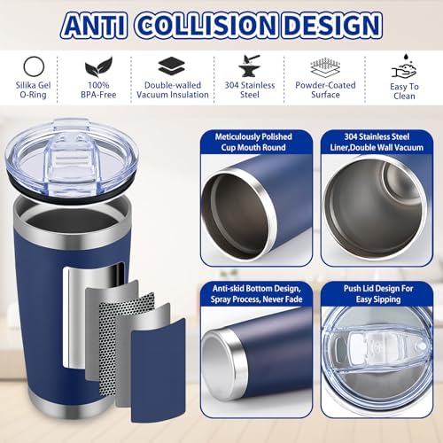 HAOLI 36 Pack Bulk 20oz Stainless Steel Tumblers, Lids & Straws, Mix Color