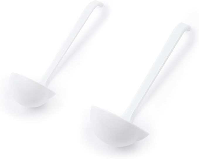 Fox Run Mini Ladle Set, Plastic, 2-Piece, Regular White