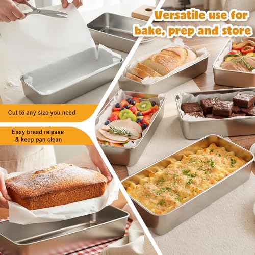 Large Loaf Pans, 12'' x 5'' Stainless Steel Loaf Pans for Baking