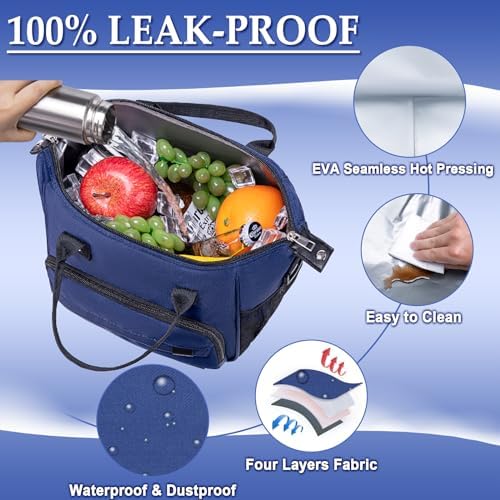 TuErCao Bule Lunch Box for Women Insulated Lunch Bag for Female Adult for Work, Lunch Cooler for Women