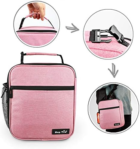 Hap Tim lunchbox for Adult, Insulated Lunch Bag for Women, Reusable Lunch Box, Spacious Lunchbag, Pink (18654-PK)