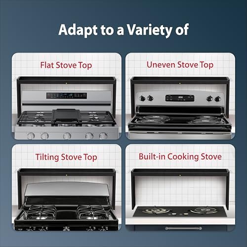 IIIOIIIA Bamboo Over the Stove Spice Shelf for Kitchen, 31.5" Spice Rack Organizer Shelf with 6 hooks, 11.4" Height Extra Storage Countertop, Easy to Assemble, Black