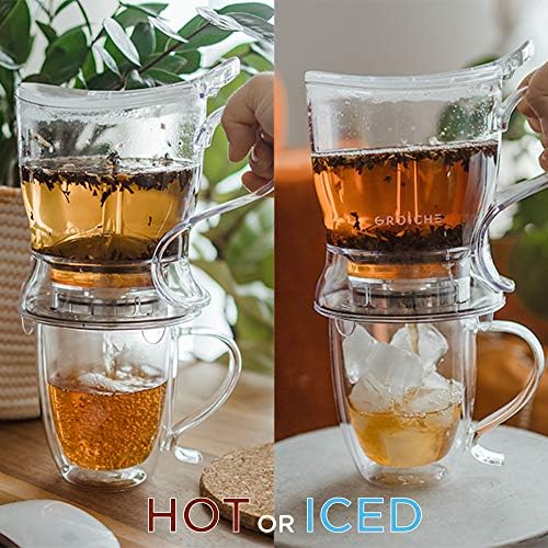 GROSCHE Aberdeen Smart Tea Maker BPA-Free Tea Infuser 34 oz + 16 oz Mug Set