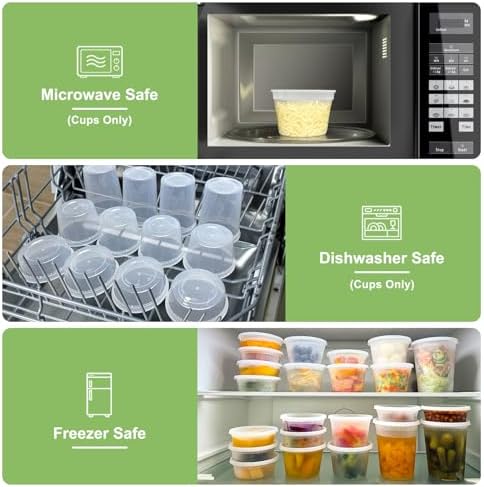 Dipoo 40 Sets (80-Piece) Deli Containers with Lids 32 oz