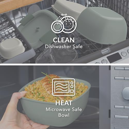 Bentgo Salad Container, Lunch Bowl with 4-Compartment Toppings Tray, 54 oz