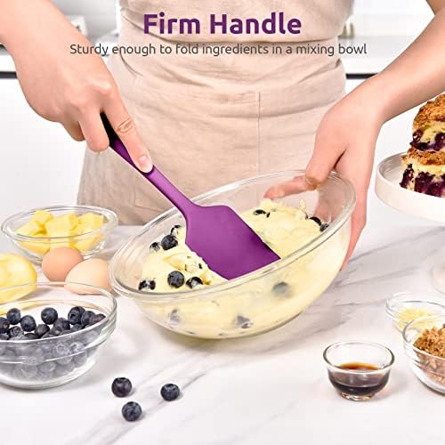 U-Taste Silicone Large Spatula, 600ºF High Temp Bowl Scraper, 11.38"/Purple