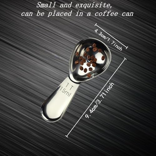 Coffee Scoop 15ml Stainless Steel Measuring Spoon Short Handle for Ground Coffee