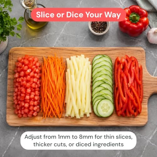 Fullstar Safer Mandoline Slicer for Kitchen Adjustable Veggie & Food Slicer